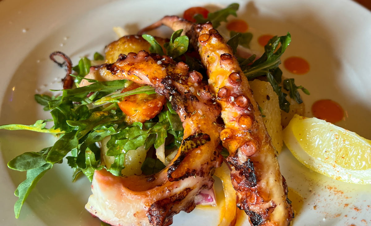 Stoney Knob Cafe grilled octopus