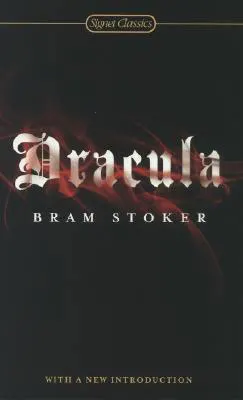 Dracula by Bram Stoker black book cover with red blood