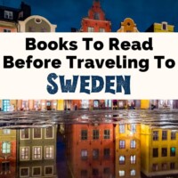 Best Books About Sweden Swedish Authors with Stockholm older buildings at night reflecting in water