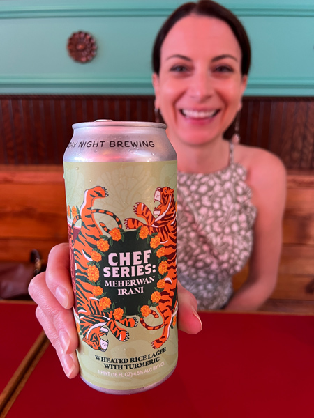 Beer and Christine at Chai Pani