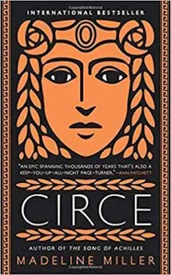 Circe by Madeline Miller book cover with orange face