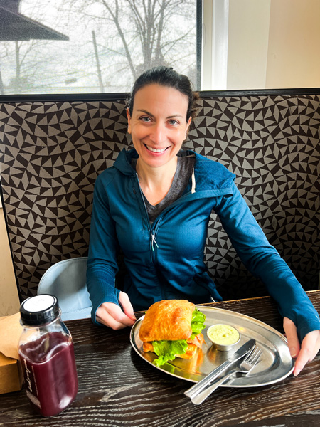 Christine with Green Sage lox