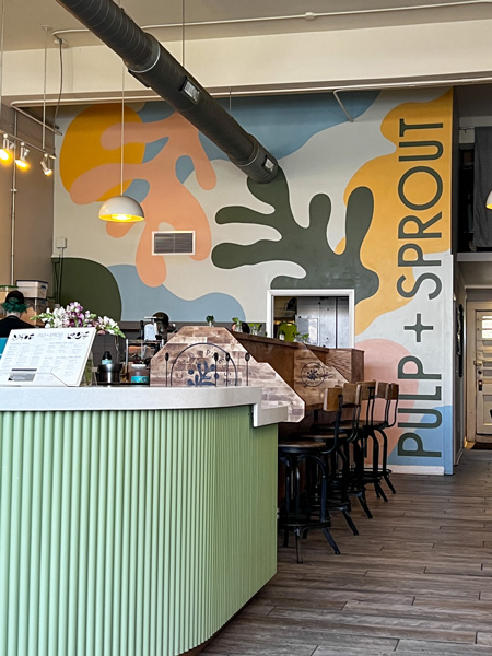 Pulp and Sprout interior counter