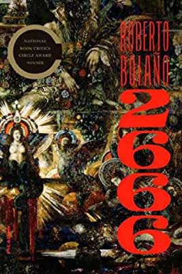 2666 by Roberto Bolano book cover with red title