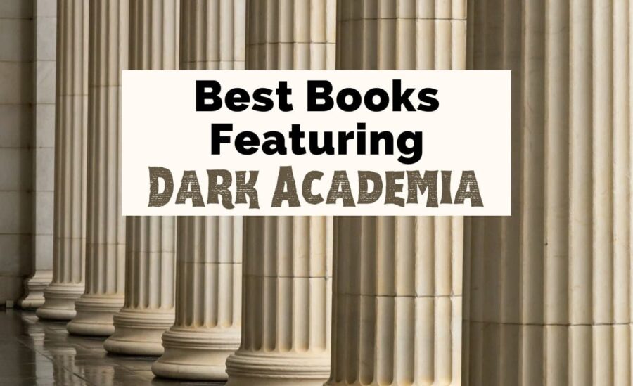 Best Books About Dark Academia with beige columns in a row