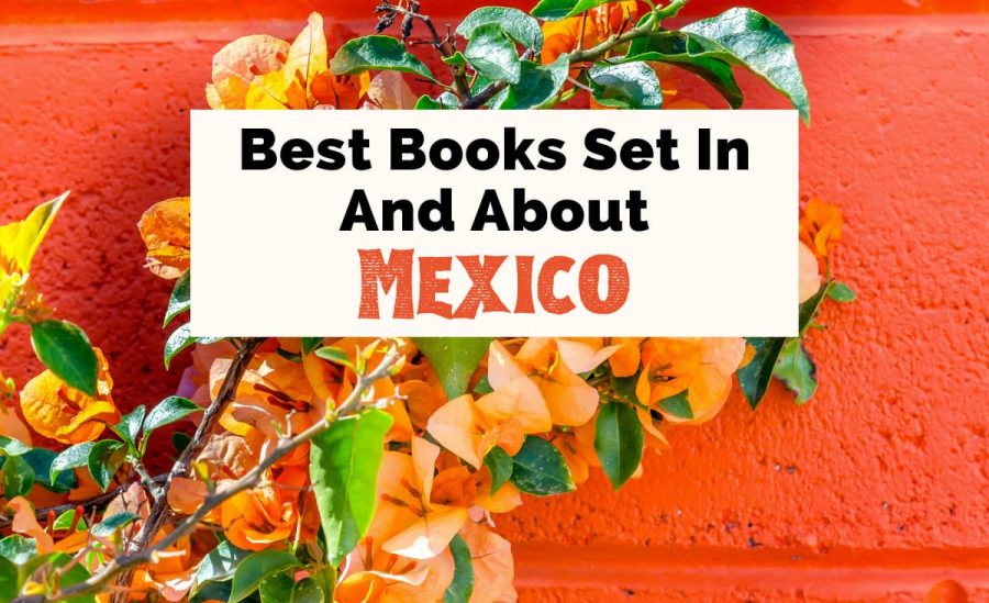 Best Books About Mexico with orange wall and bougainvillea in Mexico City