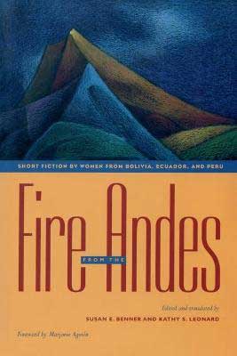 Fire from the Andes by Susan E Benner and Kathy S Leonard book cover with colorfully sketched mountains