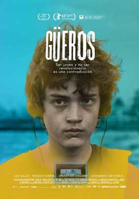 Güeros movie poster with young boy with messy redish yellow hair