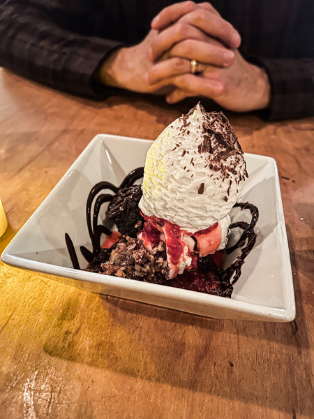 Vegan dessert at Plant