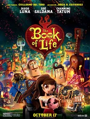 The Book Of Life Movie Poster 2012 with animated characters and city at night