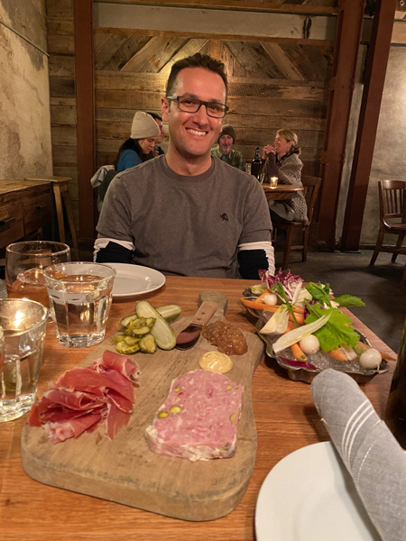 Tom with Bull & Beggar charcuterie