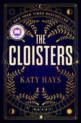 The Cloisters by Katy Hays book cover with golden leaves on a purple cover