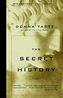 The Secret History by Donna Tartt book cover with bust or statue of man's head