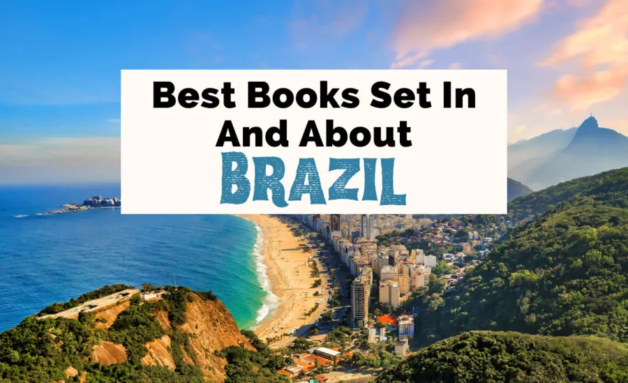Best Books About Brazil and Brazilian Books with photo of Brazil beach from above with mountains