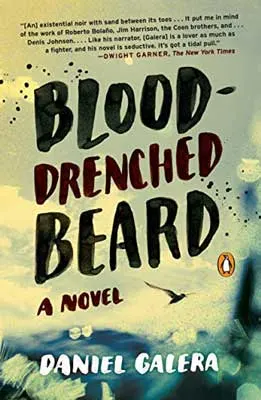 Blood-Drenched Beard by Daniel Galera book cover with birds flying in cloudy sky