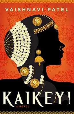 Kaikeyi by Vaishnavi Patel book cover with silhouette of woman with decorative hair