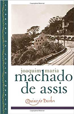Quincas Borba by Machado de Assis book cover with black and white photo of Brazilian town