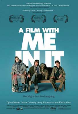 A Film With Me In It Irish Film Poster with four people sitting on bench