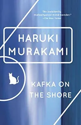 Kafka On The Shore by Haruki Murakami book cover with blue and white coloring