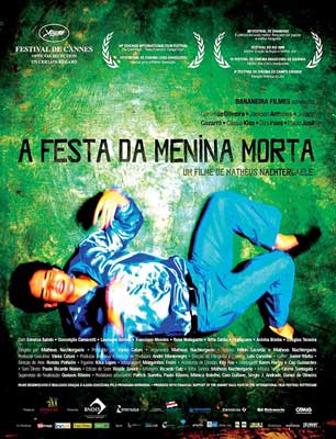 The Dead Girl's Feast Movie Poster with picture of person wearing blue lying down on green background