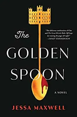 The Golden Spoon by Jessa Maxwell book cover with golden spoon like light with dripping red blood
