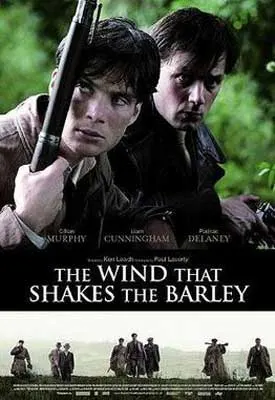 The Wind that Shakes the Barley Movie Poster with two young boys with one holding gun