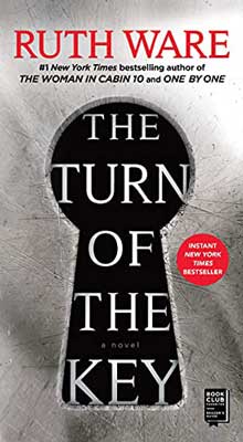 The Turn Of The Key by Ruth Ware book cover with large black keyhole