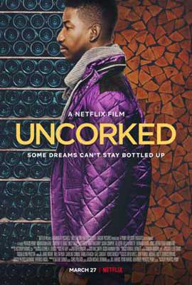 Uncorked Film Poster with Black man in purple jacket