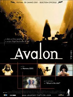 Avalon Movie Poster with images of scenes from movie including actors