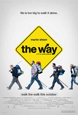 The Way movie poster with four men hiking with backpacks and walking sticks