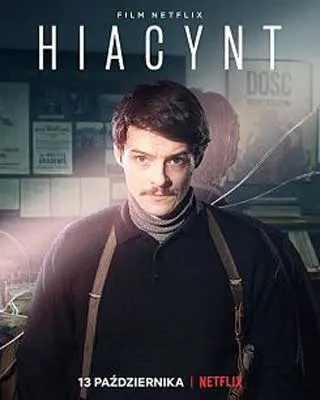 Operation Hyacinth film poster with image of white man with brown hair wearing black top with suspenders