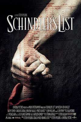 Schindler’s List (1993) Movie poster with two hands clasped together
