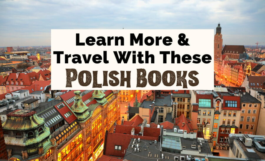 Best Polish Books with aerial view of Wrocraw city buildings with cloudy sky and lights on in historic buidlings
