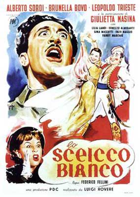 The White Sheik Movie Poster with white men and women with expressive faces and woman in dress being held by a costumed man