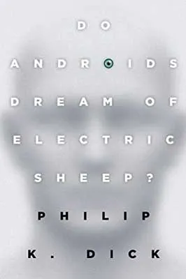 Do Androids Dream of Electric Sheep? By Philip K Dick book cover with gray cloudy image of person's face
