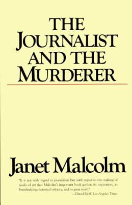 The Journalist and the Murderer by Janet Malcolm book cover with yellow background and no images