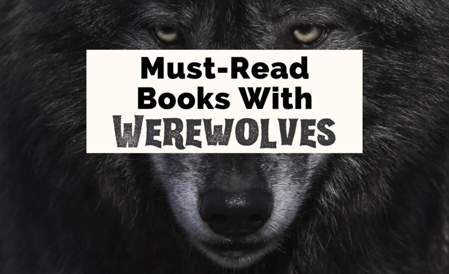 Best Werewolf Books with white and gray wolf face and yellow eyes