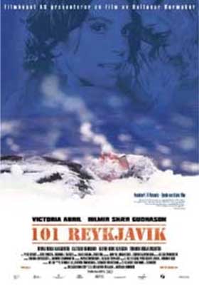 101 Reykjavik Movie Poster with person's face with blue tint