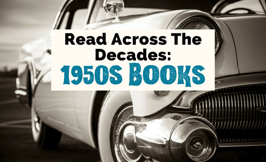 Books From The 1950s with black and white image of old car from that time period