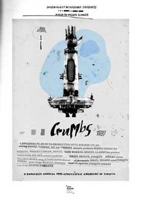Crumbs Movie poster with upright cyborg or robot like hand