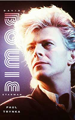 Starman by Paul Trynka book cover with portrait of white male with blonde hair looking to the side