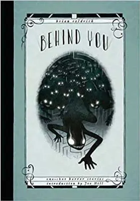 Behind You by Brian Coldrick book cover with frog with glowing eyes creeping forward and more glowing eyes behind it
