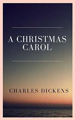 A Christmas Carol by Charles Dickens book cover with water and sunset