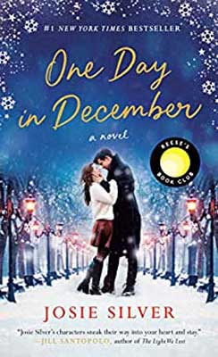 One Day in December by Josie Silver book cover with man and woman holding each in snowy streetscape