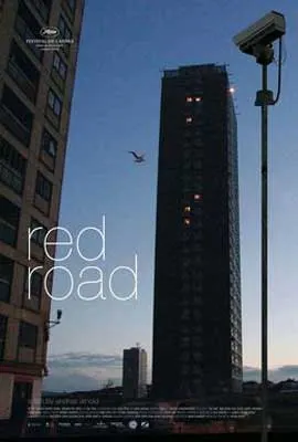Red Road Movie Poster with cityscape and skyscrapper with birds in the sky
