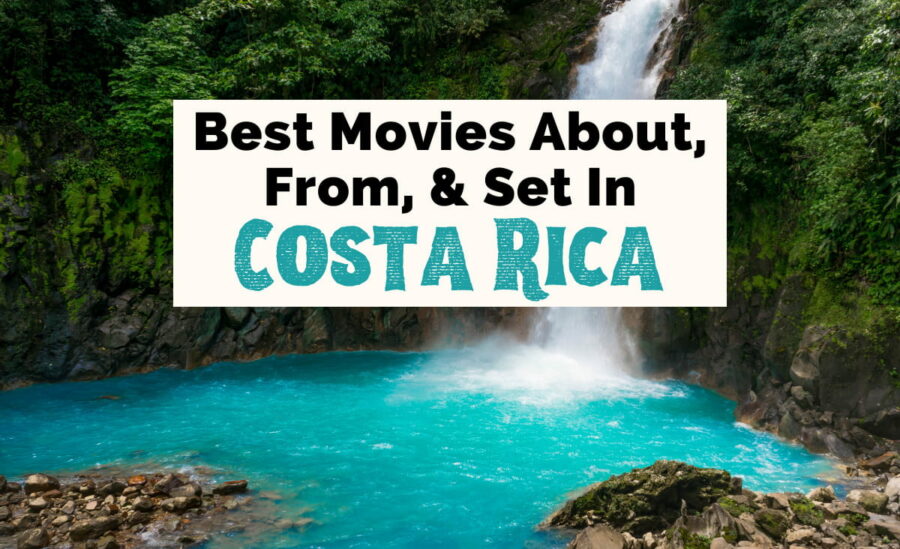 Costa Rica Movies with image of waterfall falling into pool of turquoise water in jungle