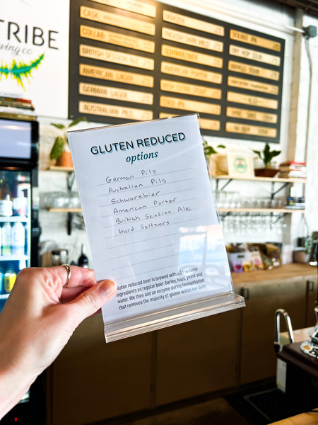 Diatribe Brewing gluten-reduced beer menu