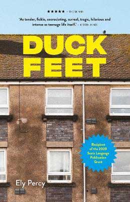 Duck Feet by Ely Percy book cover with facade of brown building and windows