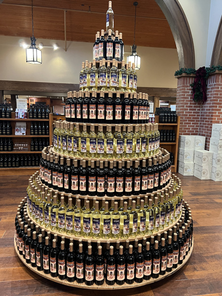 Biltmore Winery wine bottle tree