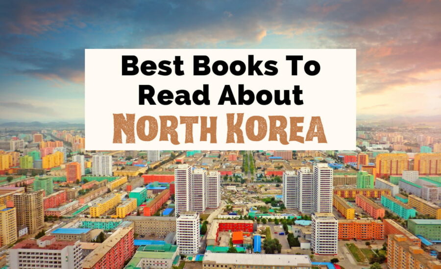 Books About North Korea with image of city with orange, yellow, and gray buildings and cloudy sky
